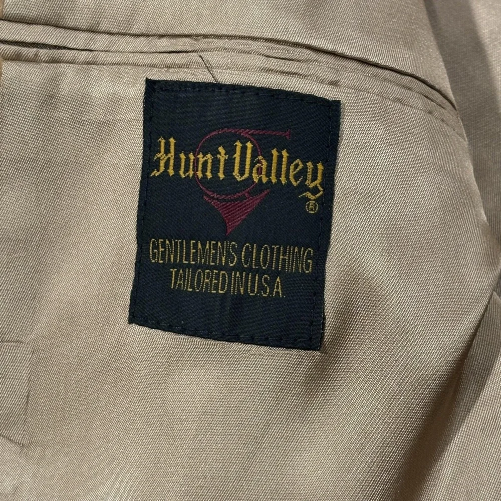 Vintage‎ Hunt Valley Blazer Mens 42 Beige Camel Hair Sport Coat Jacket